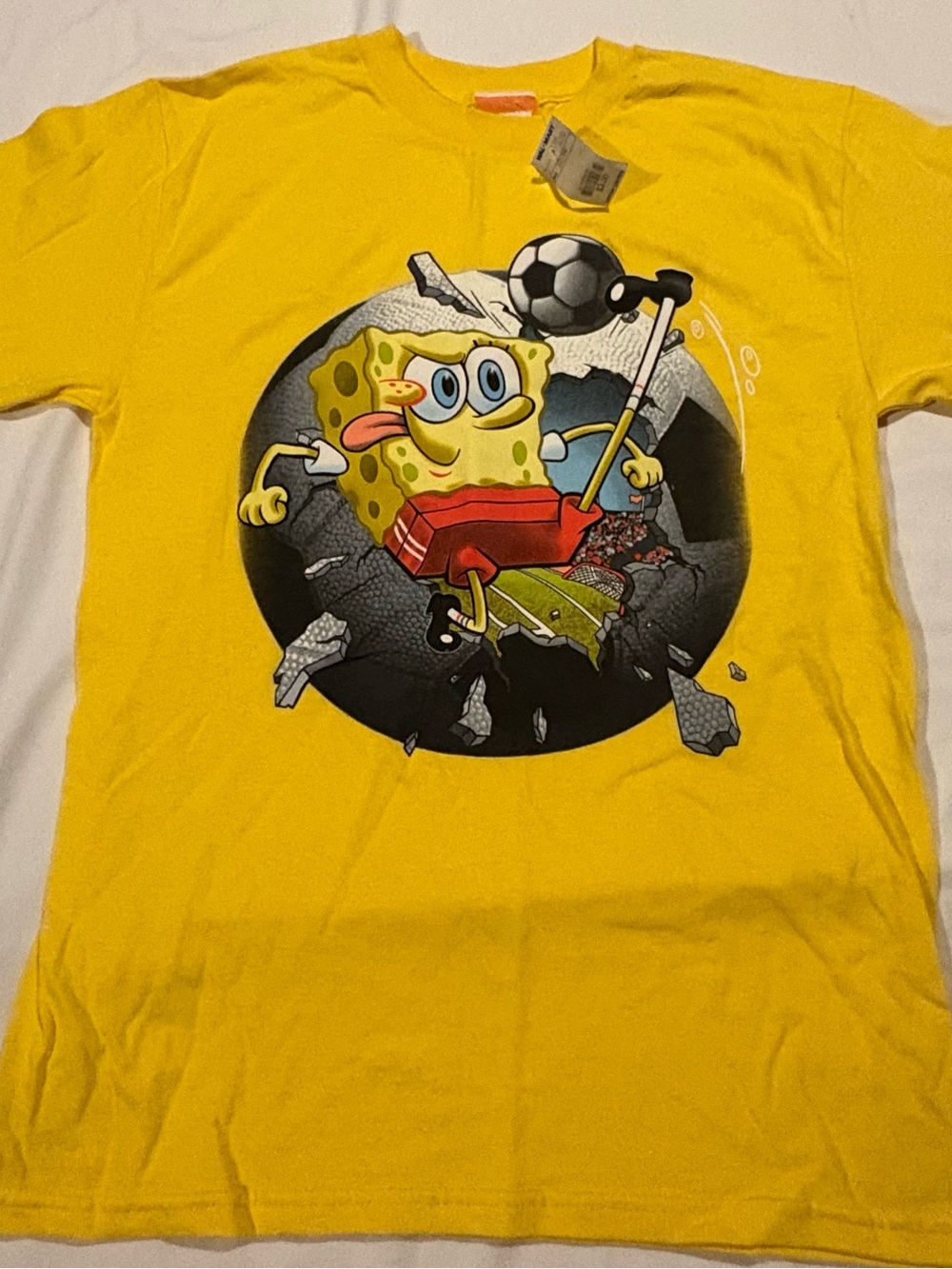 SpongeBob SquarePants Nickelodeon Soccer Kids 12/14 T-Shirt (See Description)